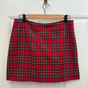 Talbots Red Plaid Mini Skirt
